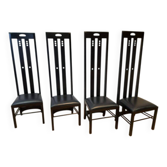 Set of 4 Ingram chairs by Charles Rennie Mackintosh