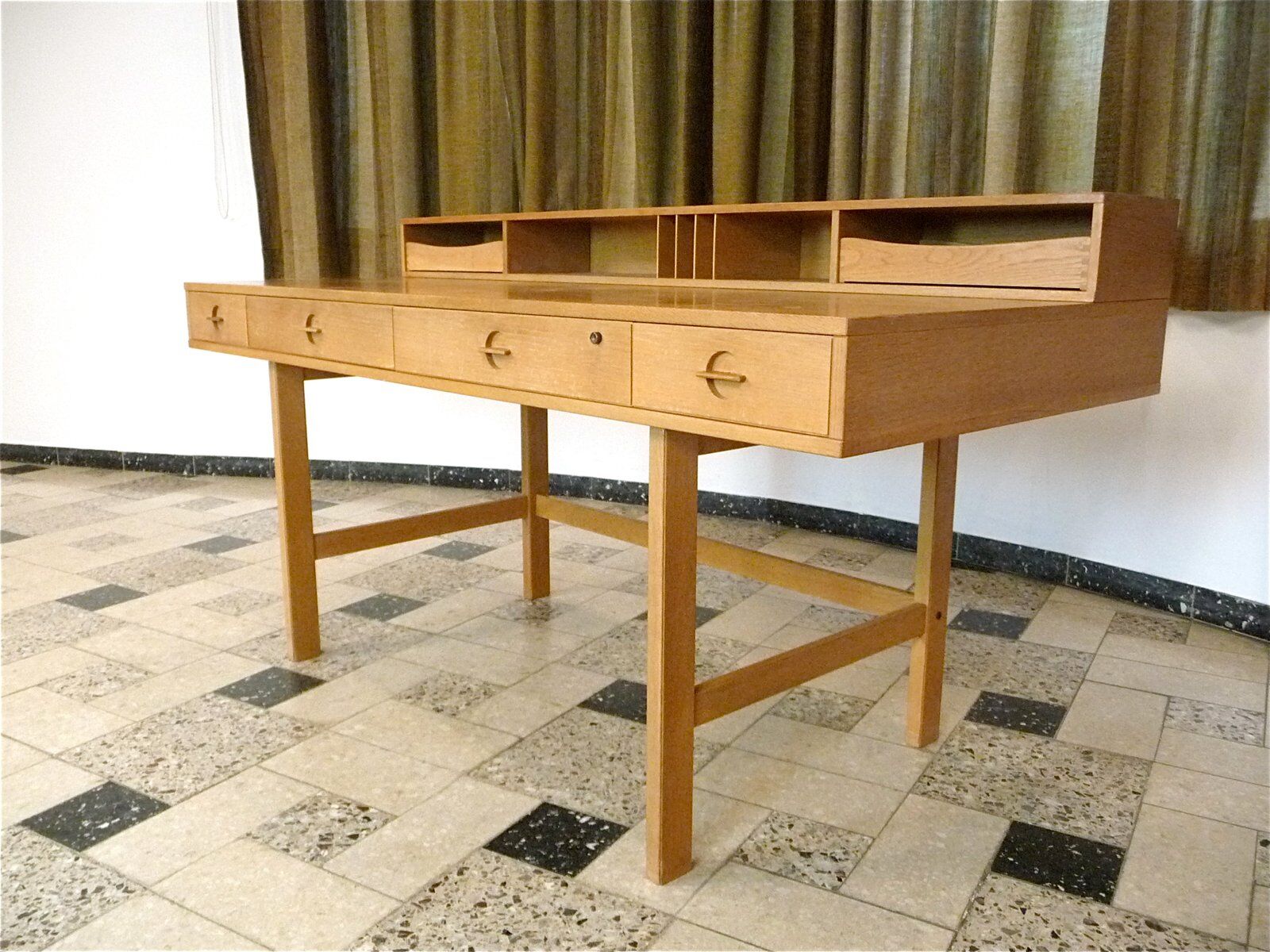 Flip-top partner secretary desk by Jens Quistgaard for Løvig, Denmark 1960s