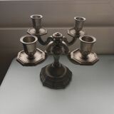 Old candlestick 4 branches pewter art legal title
