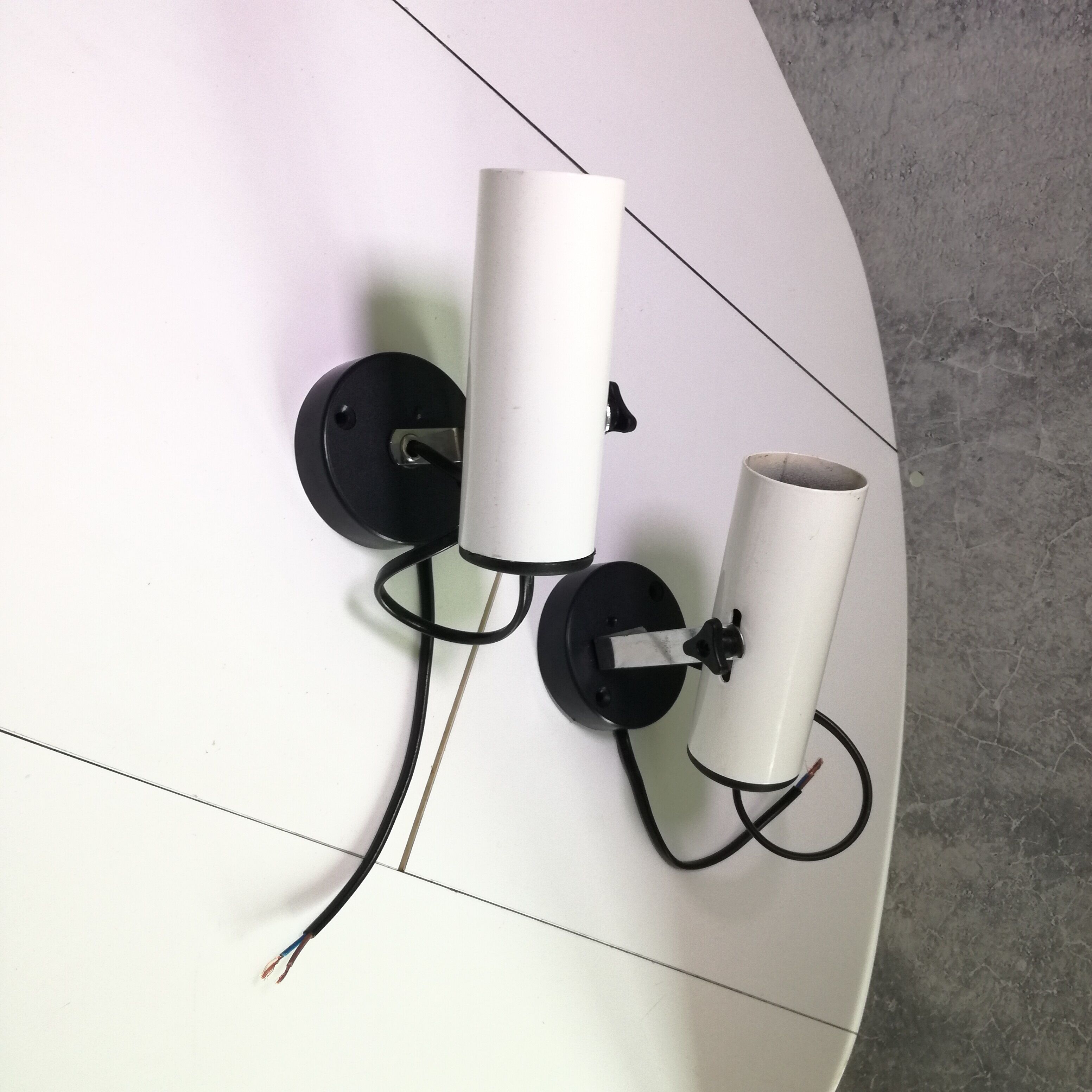 Pair of adjustable wall projectors 1970