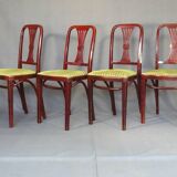 Lot de 4 chaises Art-déco par Thonet, N°A78, vers 1930