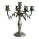 Chandelier, antique 5-branch metal candlestick.