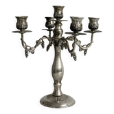 Chandelier, bougeoir ancien à 5 branches en métal
