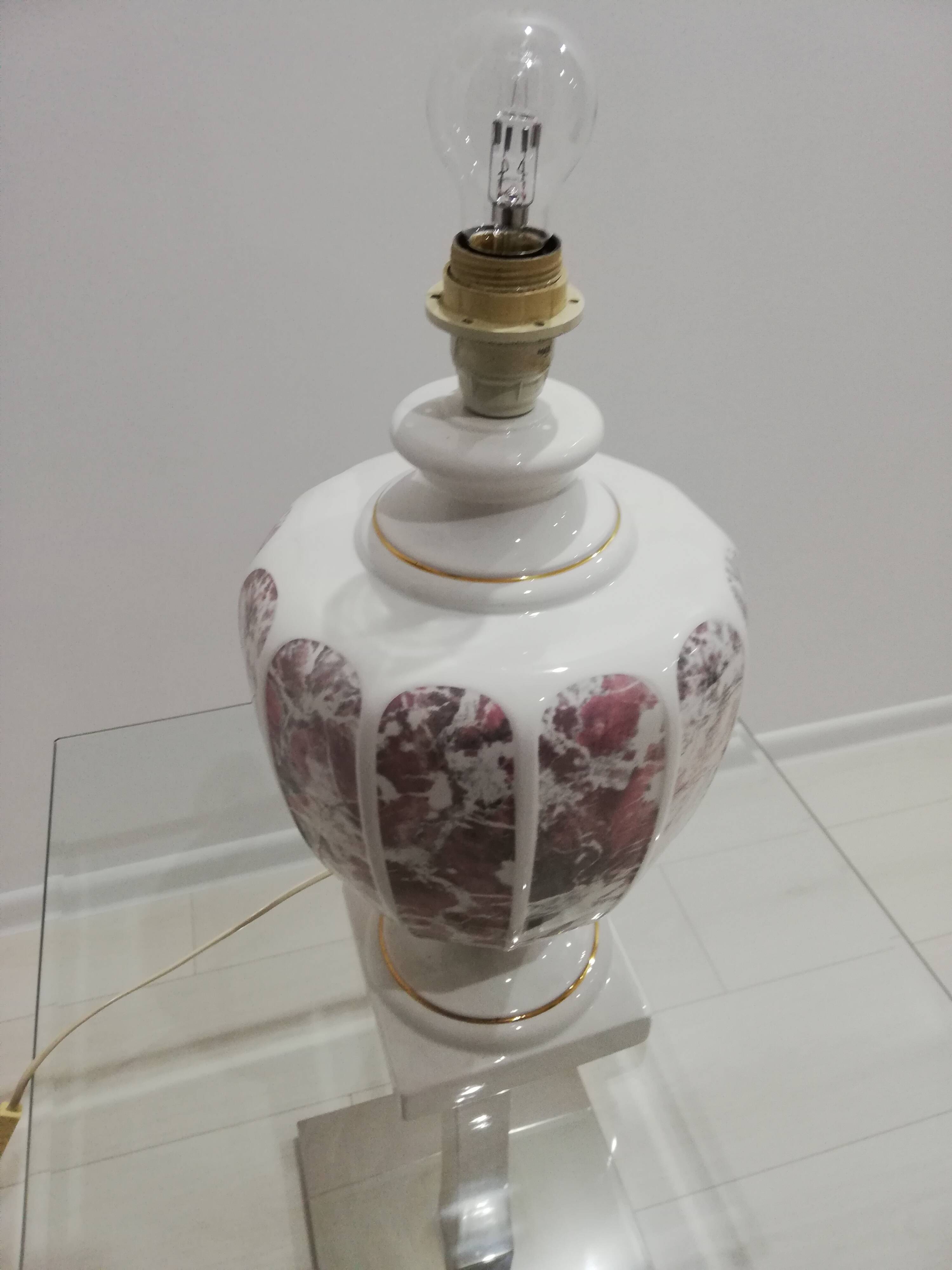 Table lamp in Italian ceramic from the mid-20th century.