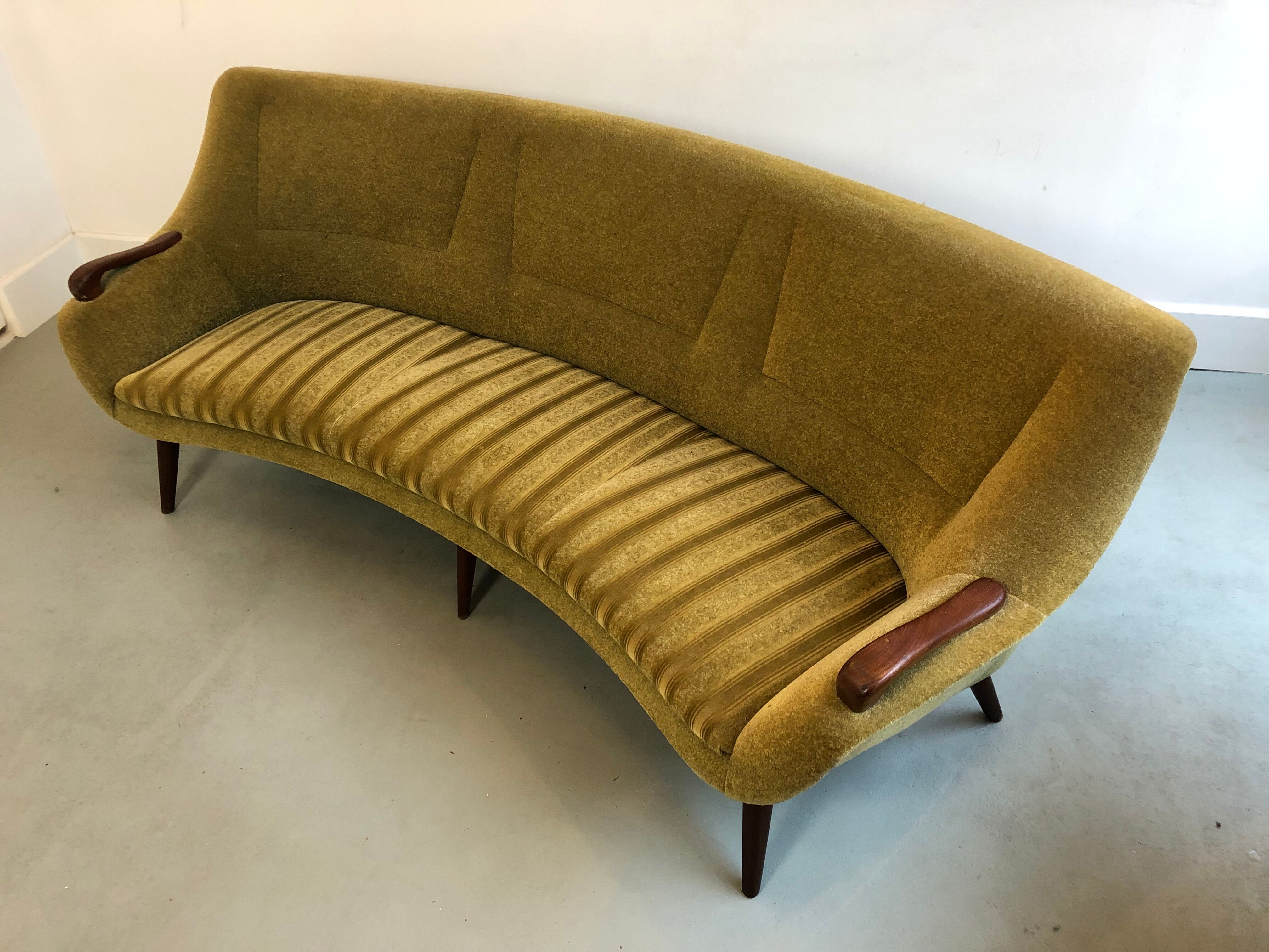 Fifties curved sofa