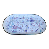 Oval enamelled ceramic plate, Danuta Le Hénaff