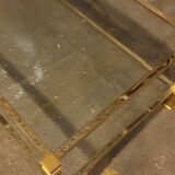 Table basse verre et laiton