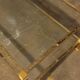 Table basse verre et laiton