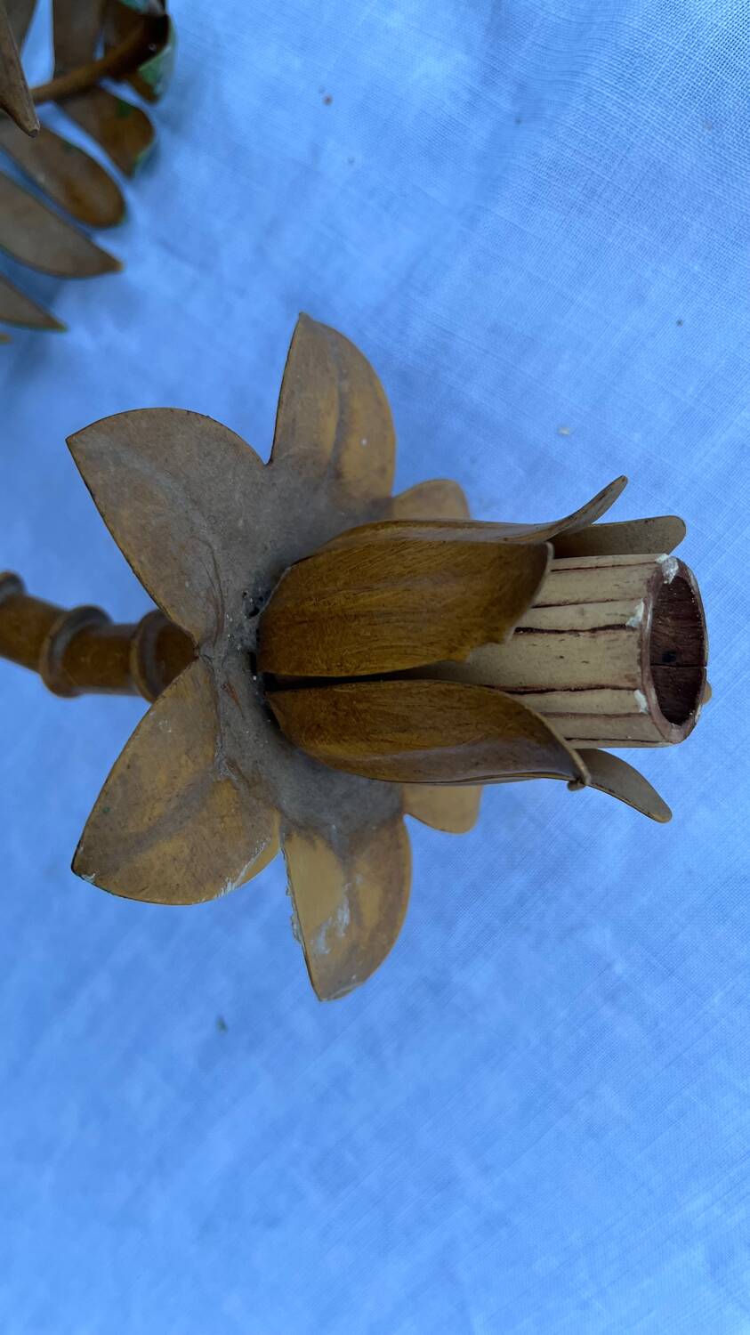 Pair of metal wall lights from the 60s/70s