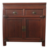 Antique Boho hand-made painted 2-door cabinet, 1910