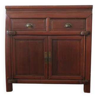 Antique Boho hand-made painted 2-door cabinet, 1910