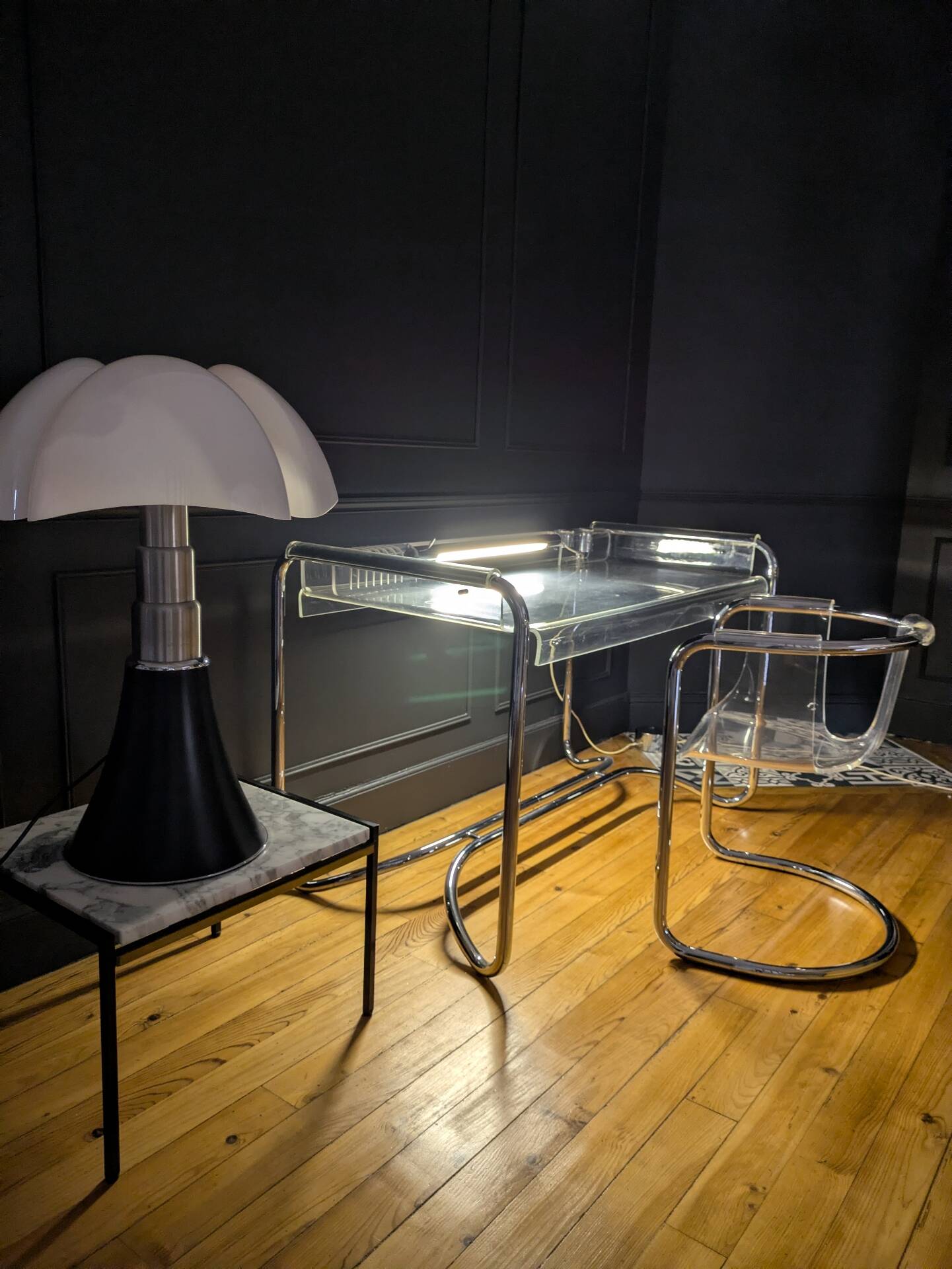 Rare Bureau  et fauteuil ''IIIForm'' Fabio Lenci ,Formes Nouvelles 70'