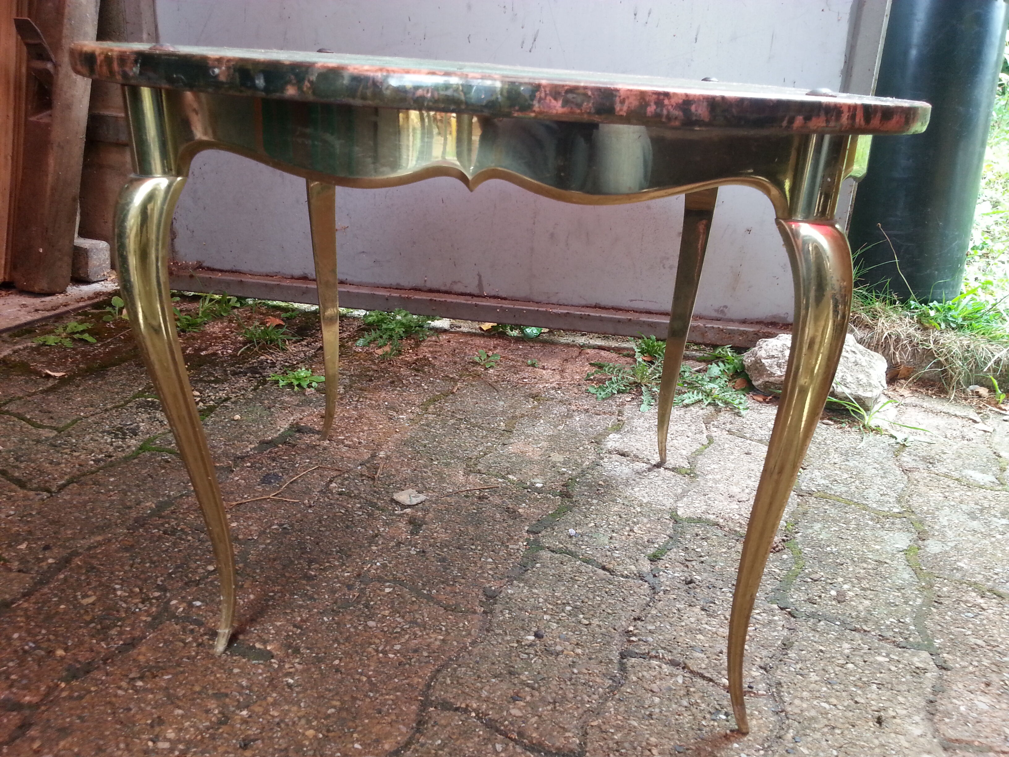 Table bass in brass, bronze plate copper 1940/60