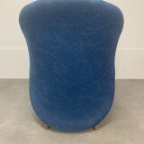 Fauteuil Cinna design 1980, bleu pop