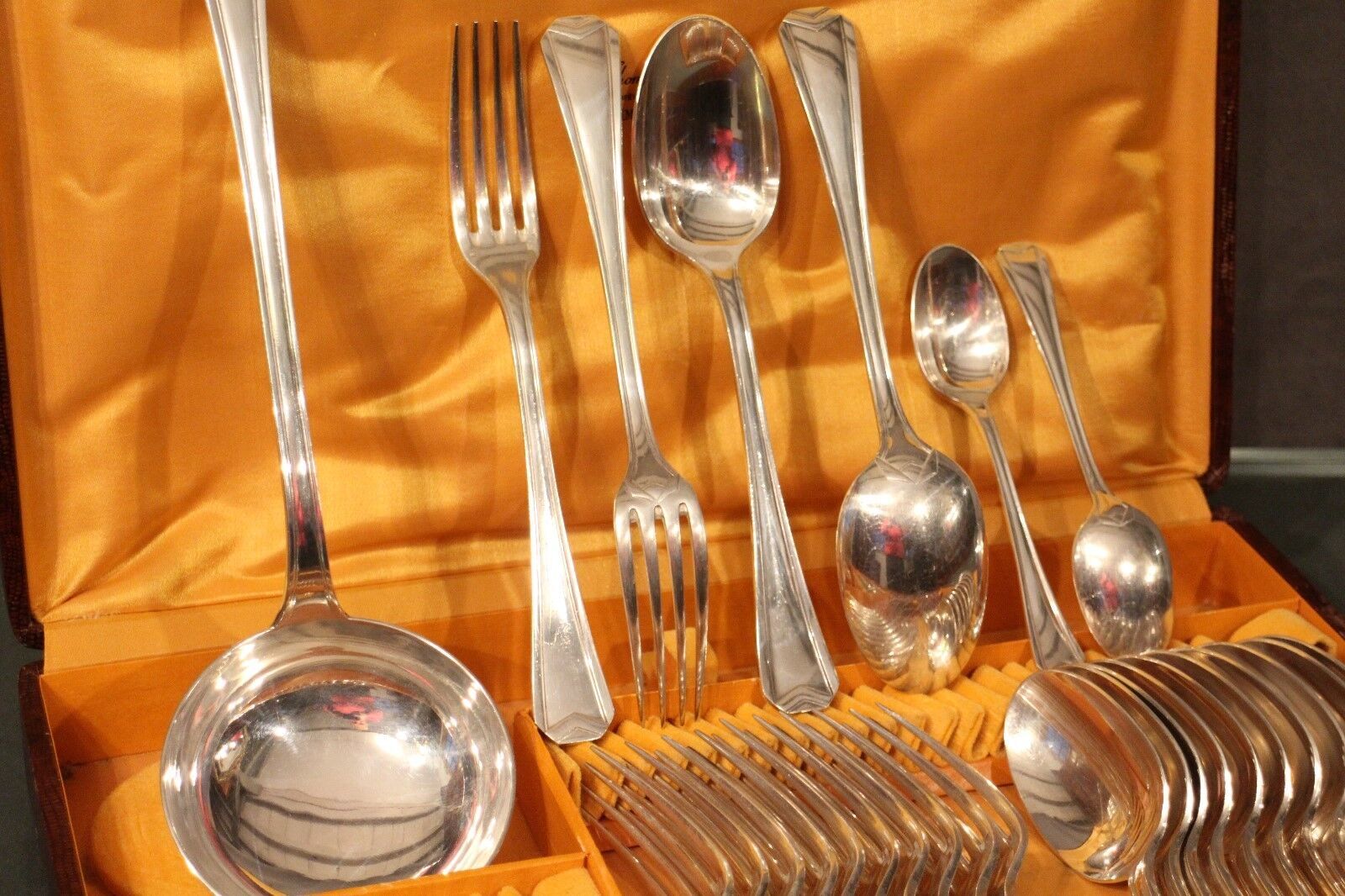 Cutlery, small spoons forks ladle silver metal CHRISTOFLE