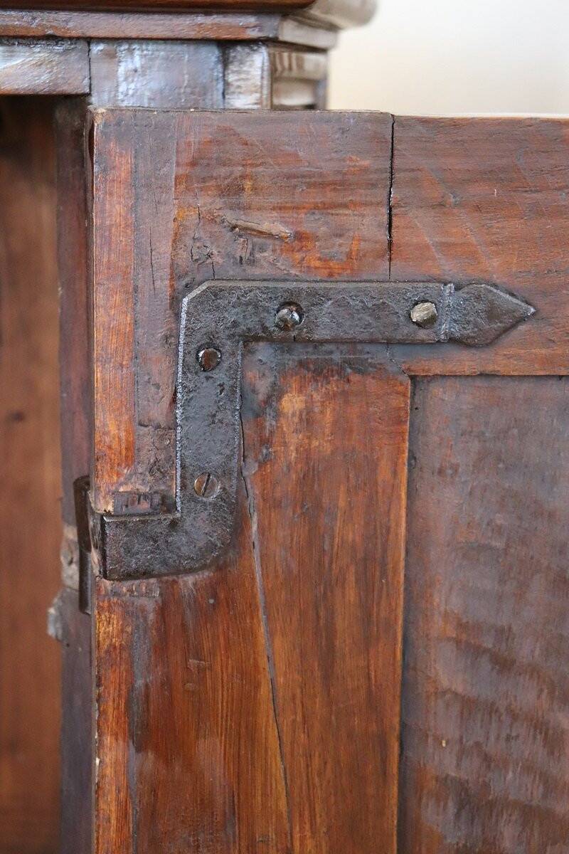 Pair of antique corner cabinets, Italy 17th century restored