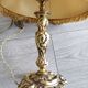 Bronze tripod bedside lamp