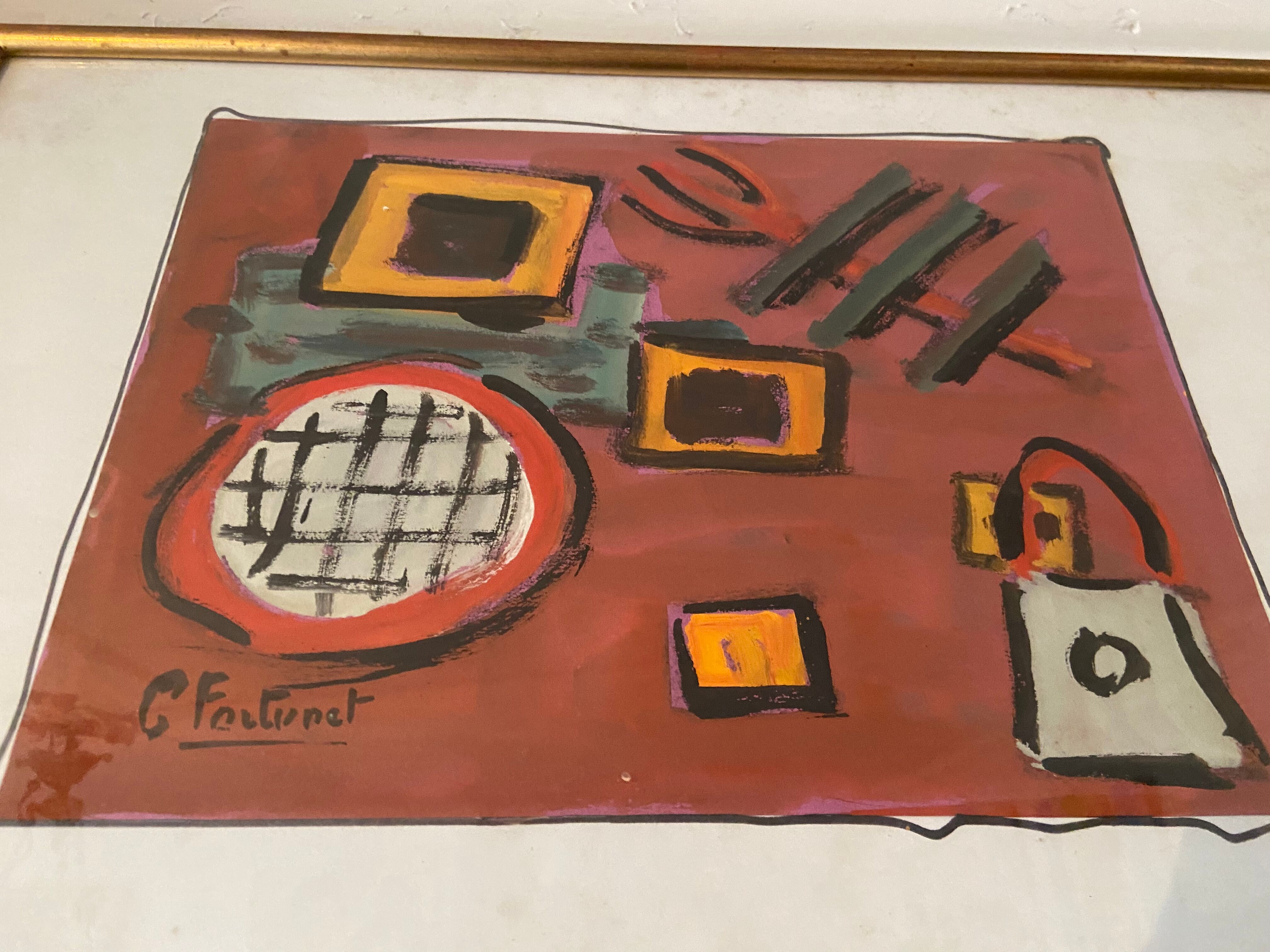 Painting abstract composition