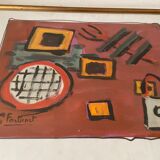 Painting abstract composition