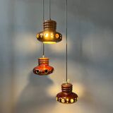 Ceramic pendant lamp West Germany Cascade