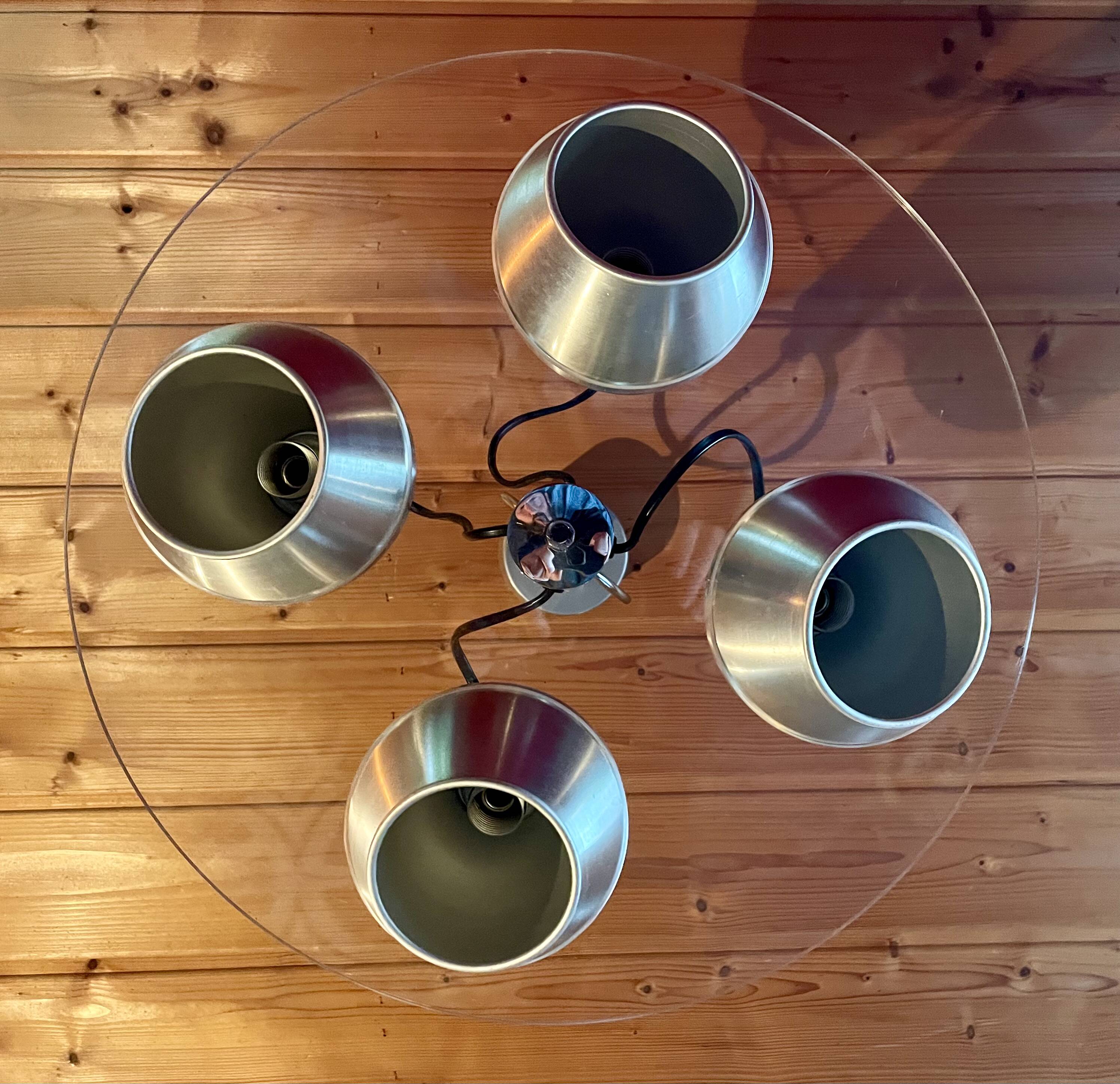 Lustre "RAAK", Plexiglas et Aluminium, Space Age, Année 70