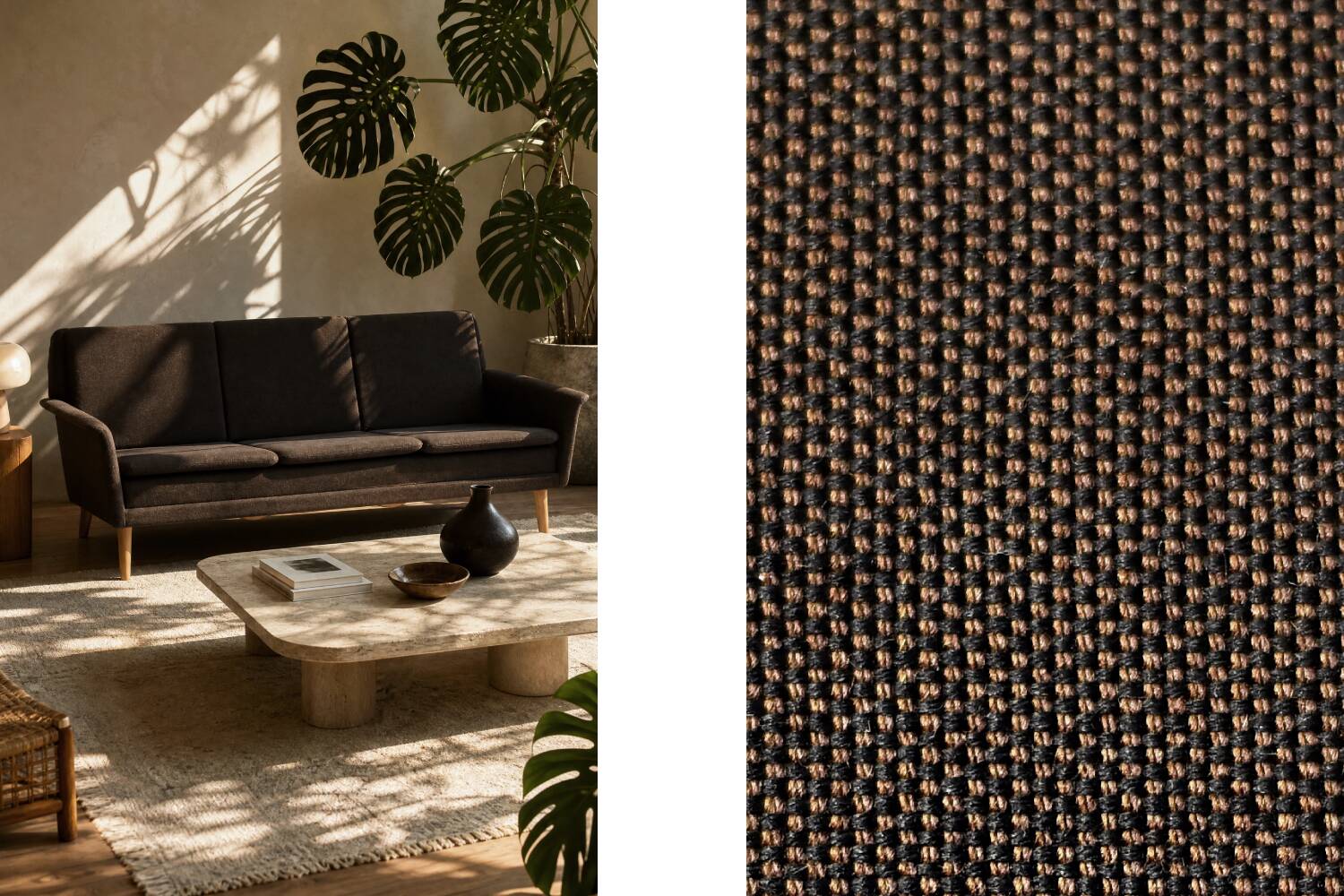 Mid-Century Danish Brown 3-Seater Sofa by Folke Ohlsson for Fritz Hansen