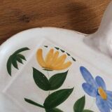 Ceramic pottery from the marsh with floral pattern