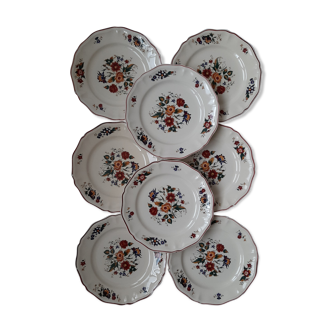 Lot 8 flat plates Sarreguemines Marly (2)