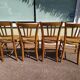 Lot de 4 chaises de bistrot ou de ferme en bois anciennes