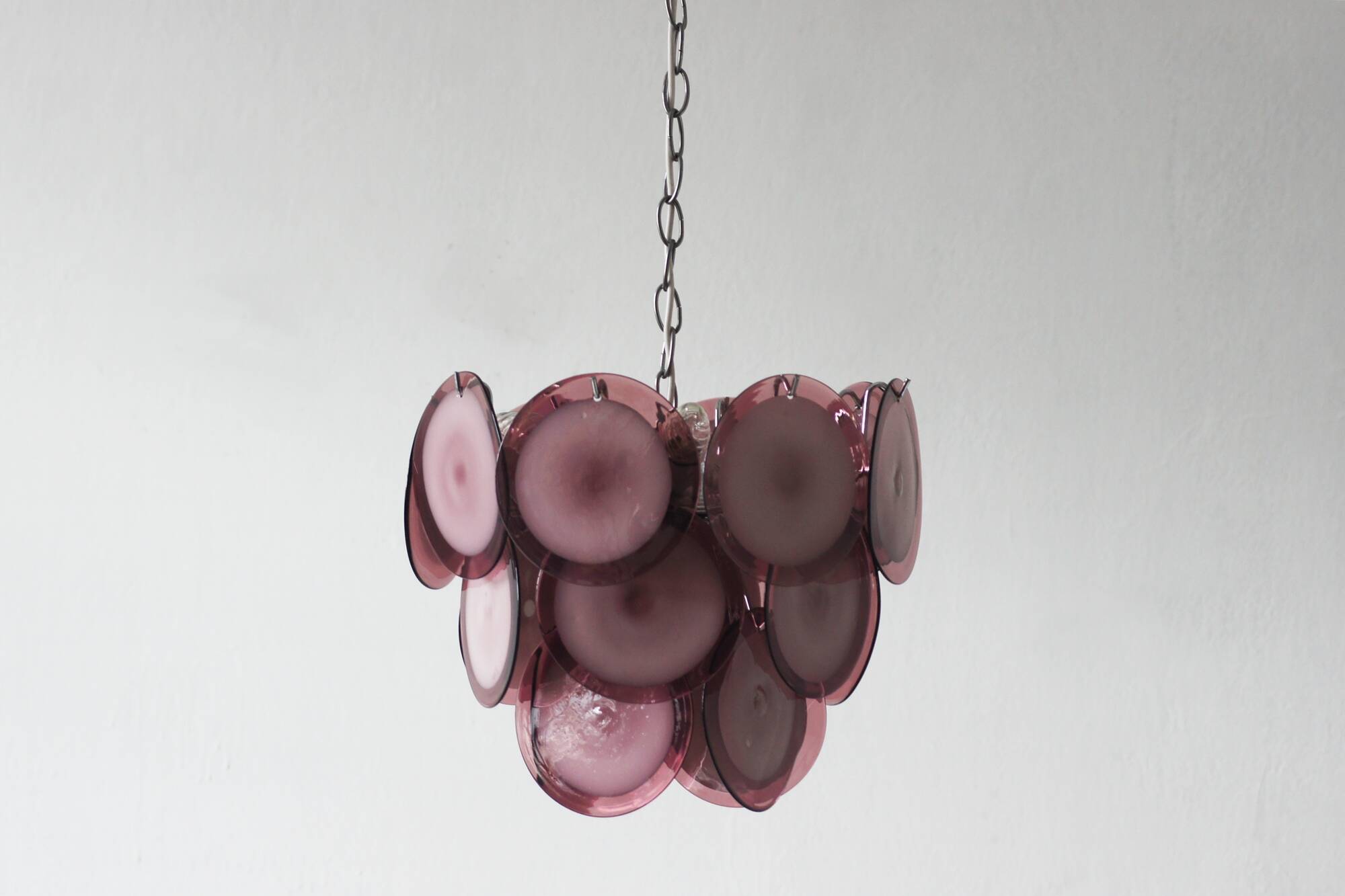 Murano Glass Discs Chandelier from AV Mazzega, 1970s