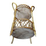 Rattan serving table