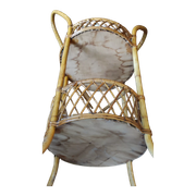 Rattan serving table