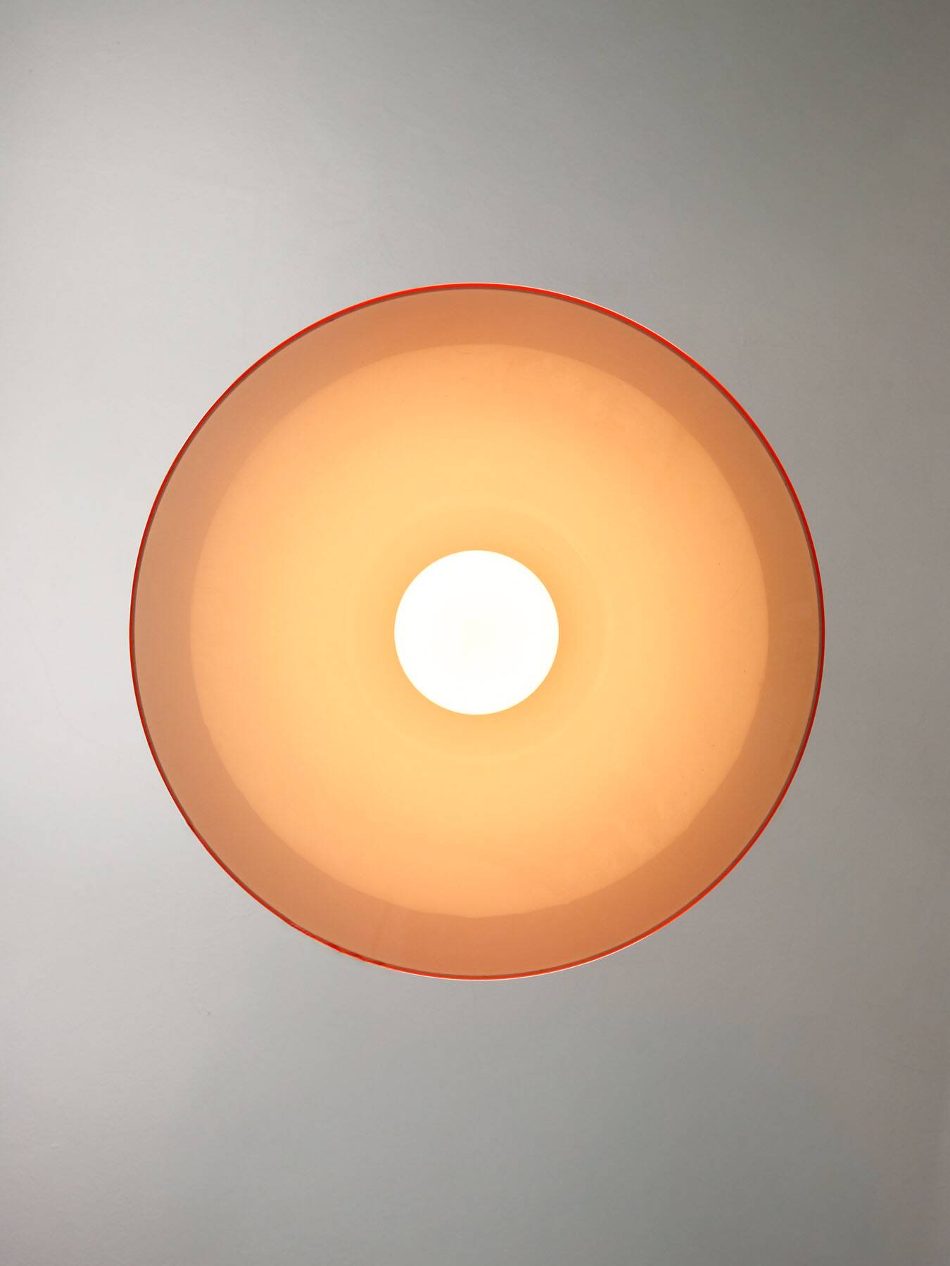 Mid-Century Orange Pendant Lamp from Guzzini, 1960s