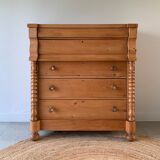 Commode / tiroirs anciens en pin