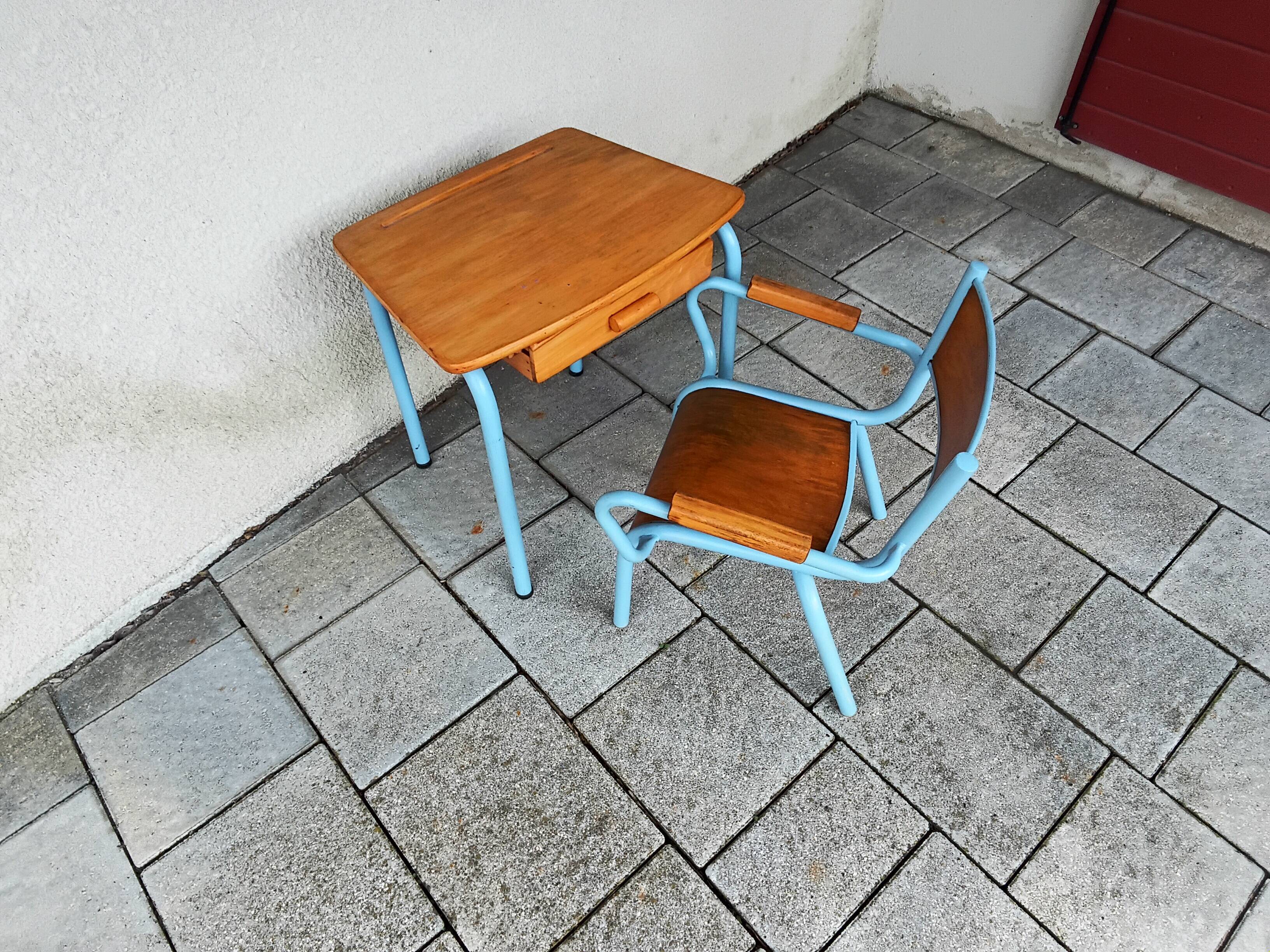 Children's desk and armchair