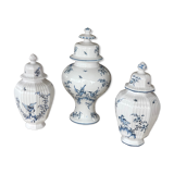 Lot of 3 porcelain vases of Moustiers