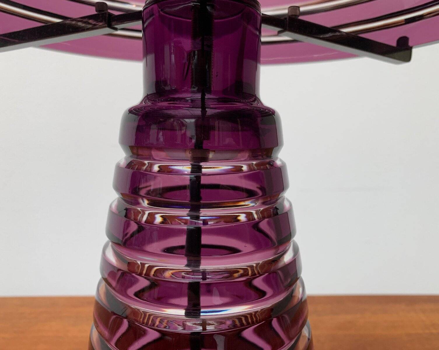 Postmodern glass mushroom table lamp, Italy