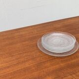 Vintage Finnish Glass Plates Solaris by Tapio Wirkkala for Iittala, Set of 5