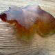 Daum glass paste leaf catchall