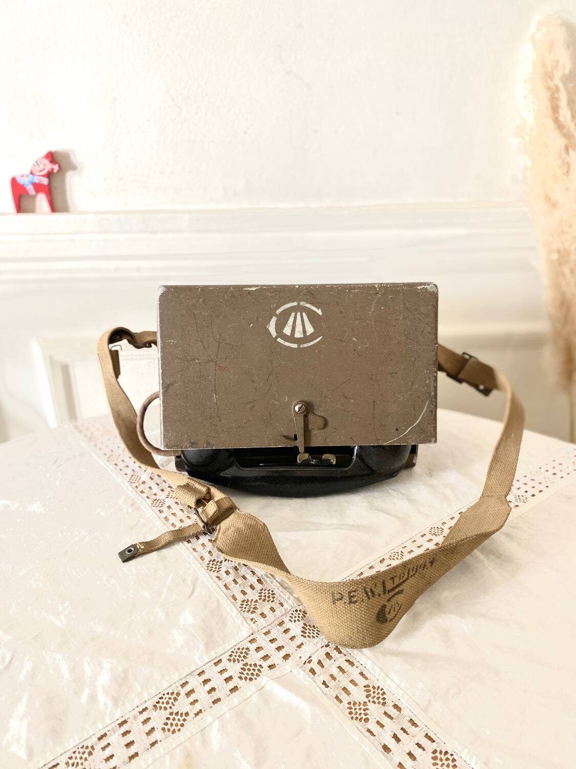 Vintage Canadian military field telephone 1943