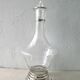 Service to liquor, glass with silver edging, art deco