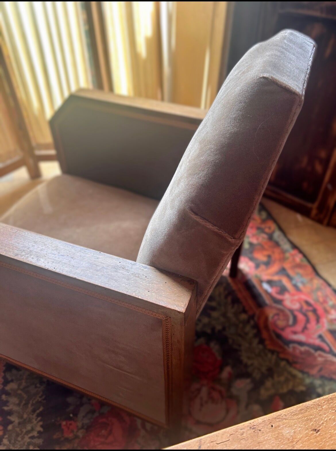 Pair of Art Deco club armchairs, renovated