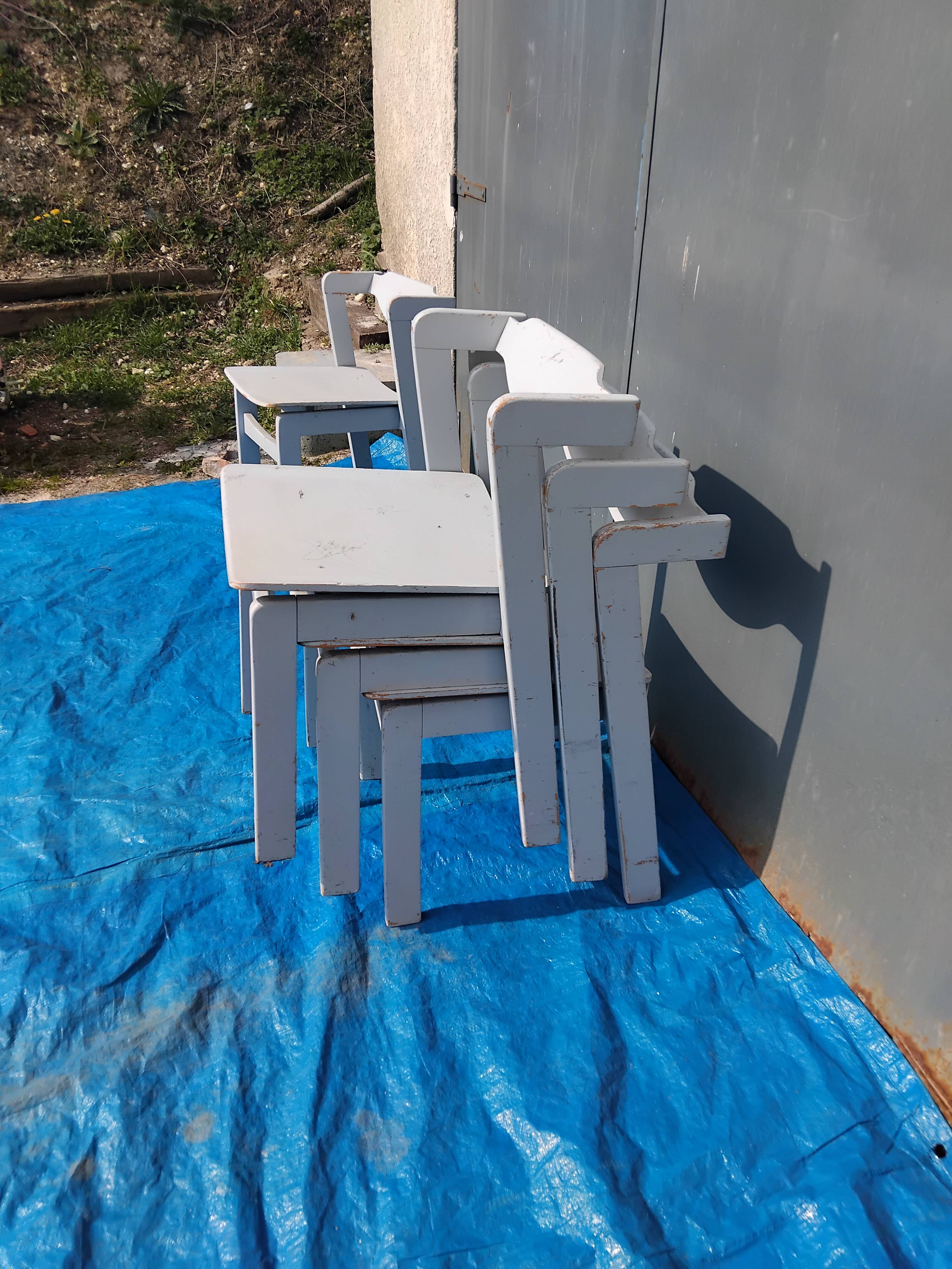 Set of 6 vintage designer chairs