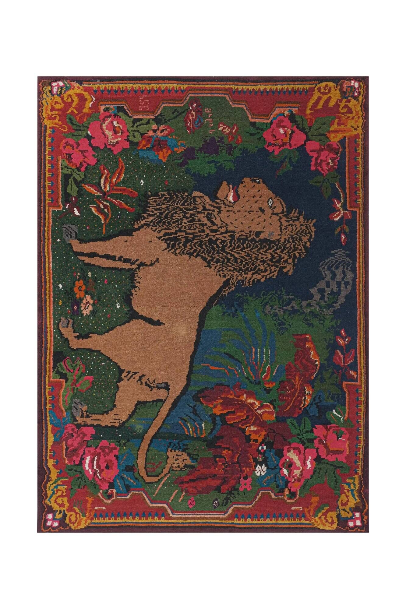 Vintage hand-embroidered textile 175x242 cm