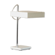 Kaiser Leuchten Table Lamp by Klaus Hempel - white enamelled steel with chrome stem, adjustable mid-century 1960s