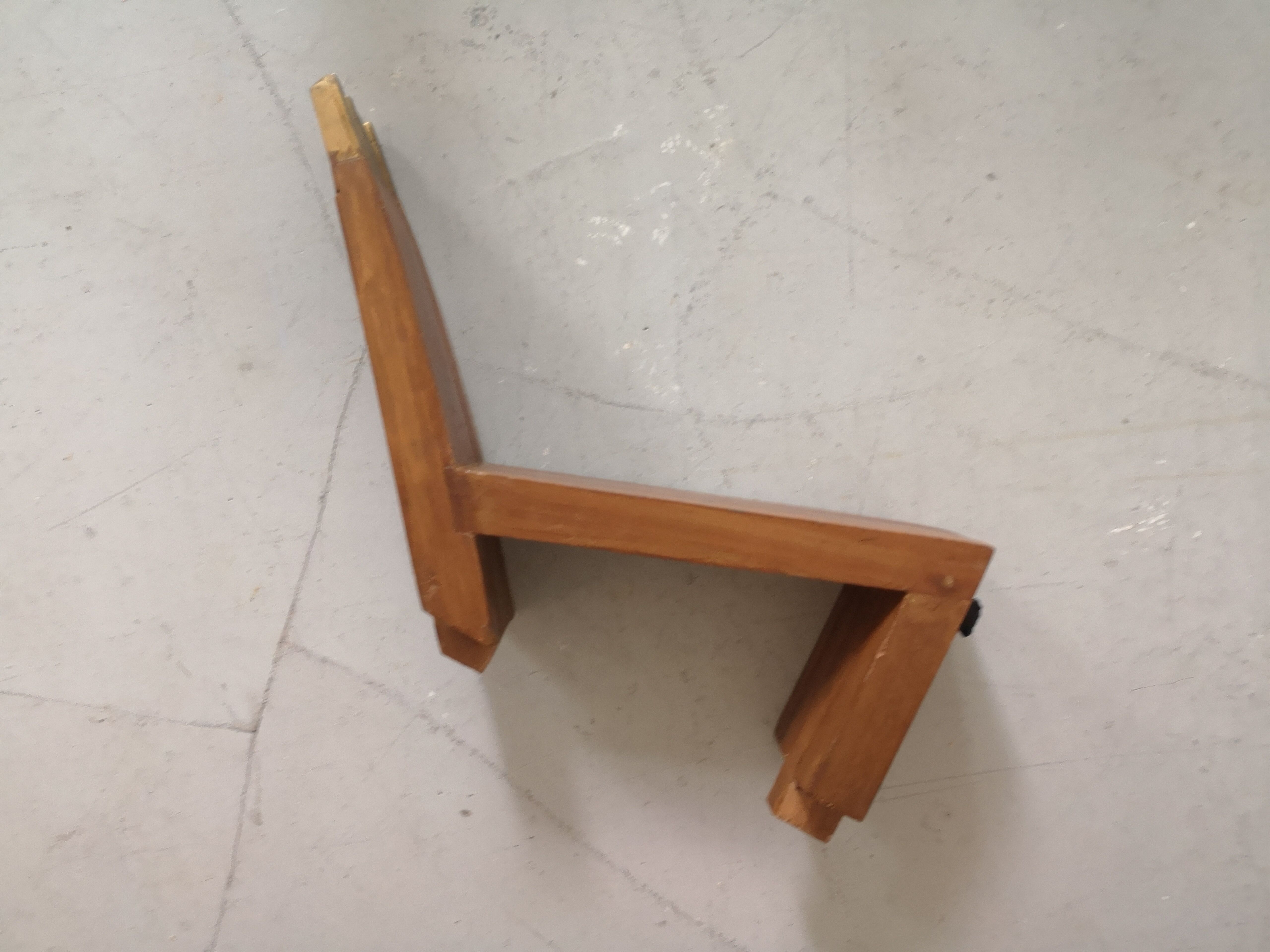 Scandinavian coffee table in star wood and glass 1970