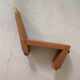 Table basse scandinave en bois étoile et verre 1970