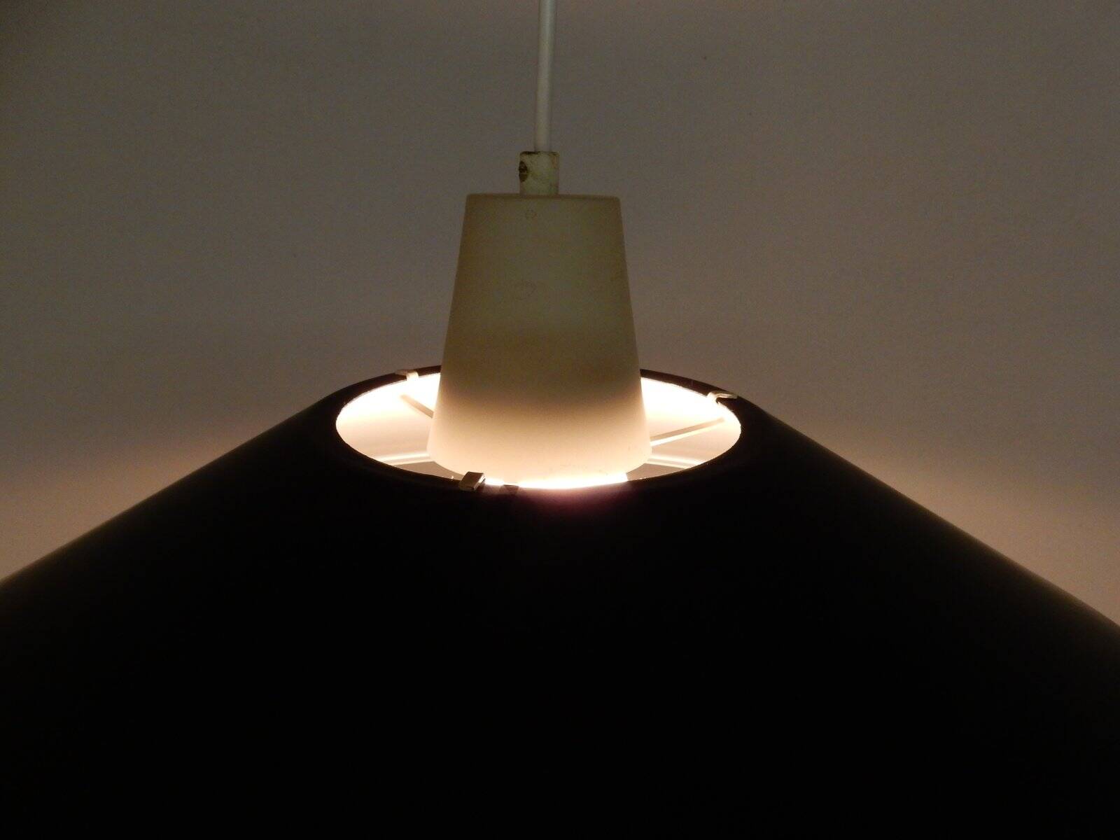 Rare black Combi Lamperne series pendant lamp by Per Iversen for Louis Poulsen