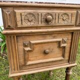 Pink marble bedside table