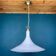 Vintage white Murano glass pendant lamp, Italy, 1970s.